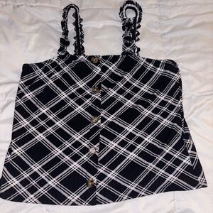 Woman’s Black & White Patterned Tank Top